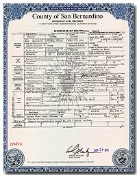 Birth and Death Certificates